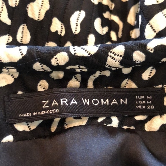 Zara Women Cap Sleeve Fit And Flair Animal Print Dress Size Med. - Picture 10 of 13